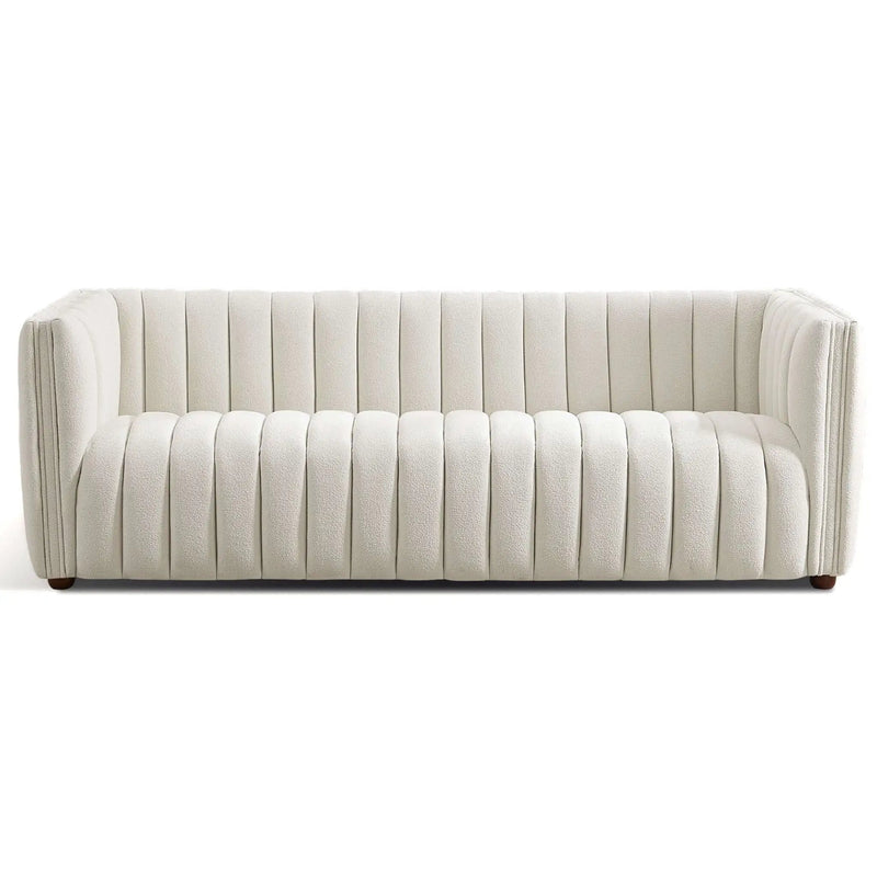 April - Mid-Century Modern Luxury Tight Back Boucle Couch by Unique Piece Furniture