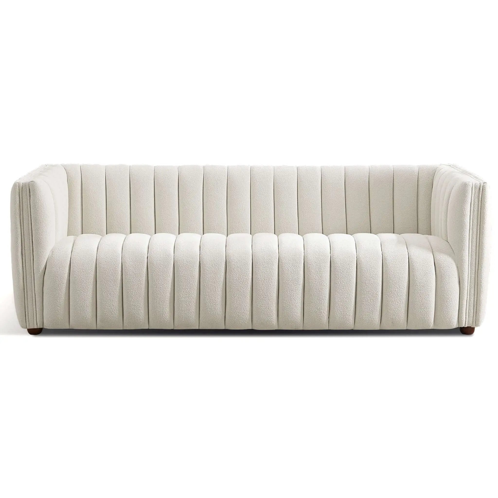 April - Mid-Century Modern Luxury Tight Back Boucle Couch by HouseOfZazla