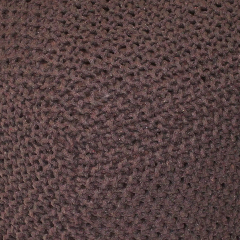 Semi Rounded Pouf, Cable Knitted, Perfect Seating by Unique Piece Furniture