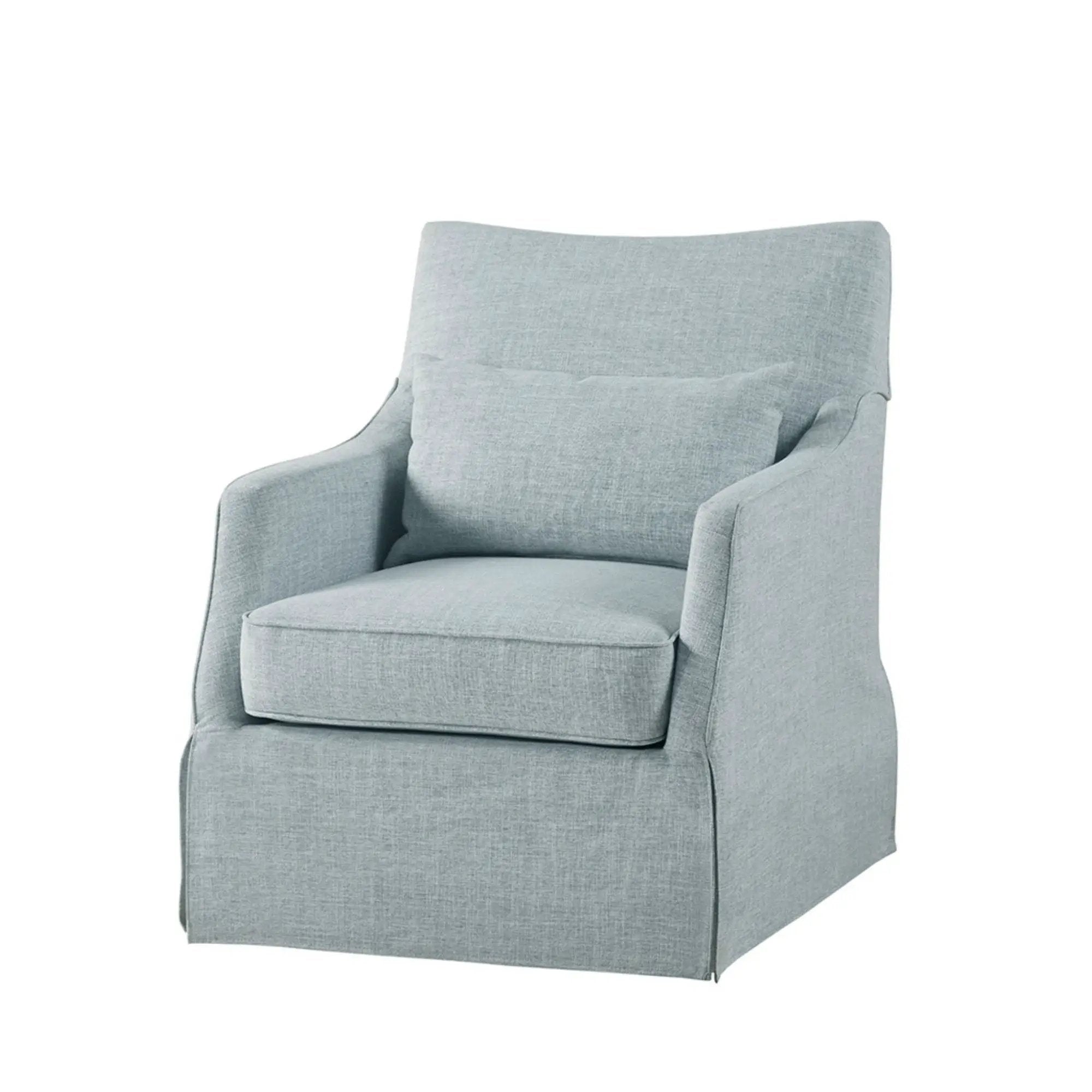 Traditional Design London Skirted Swivel Chair by Unique Piece Furniture