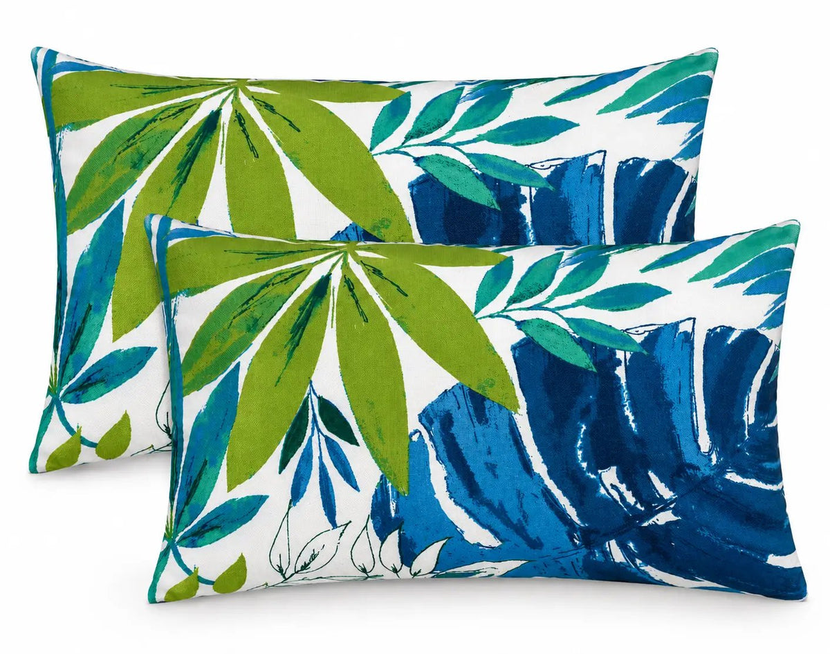 2 Pack Outdoor Lumbar Pillow with Inserts by HouseOfZazla
