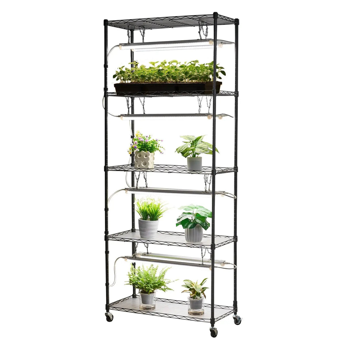 DIY Plant Shelf with Grow Lights by HouseOfZazla
