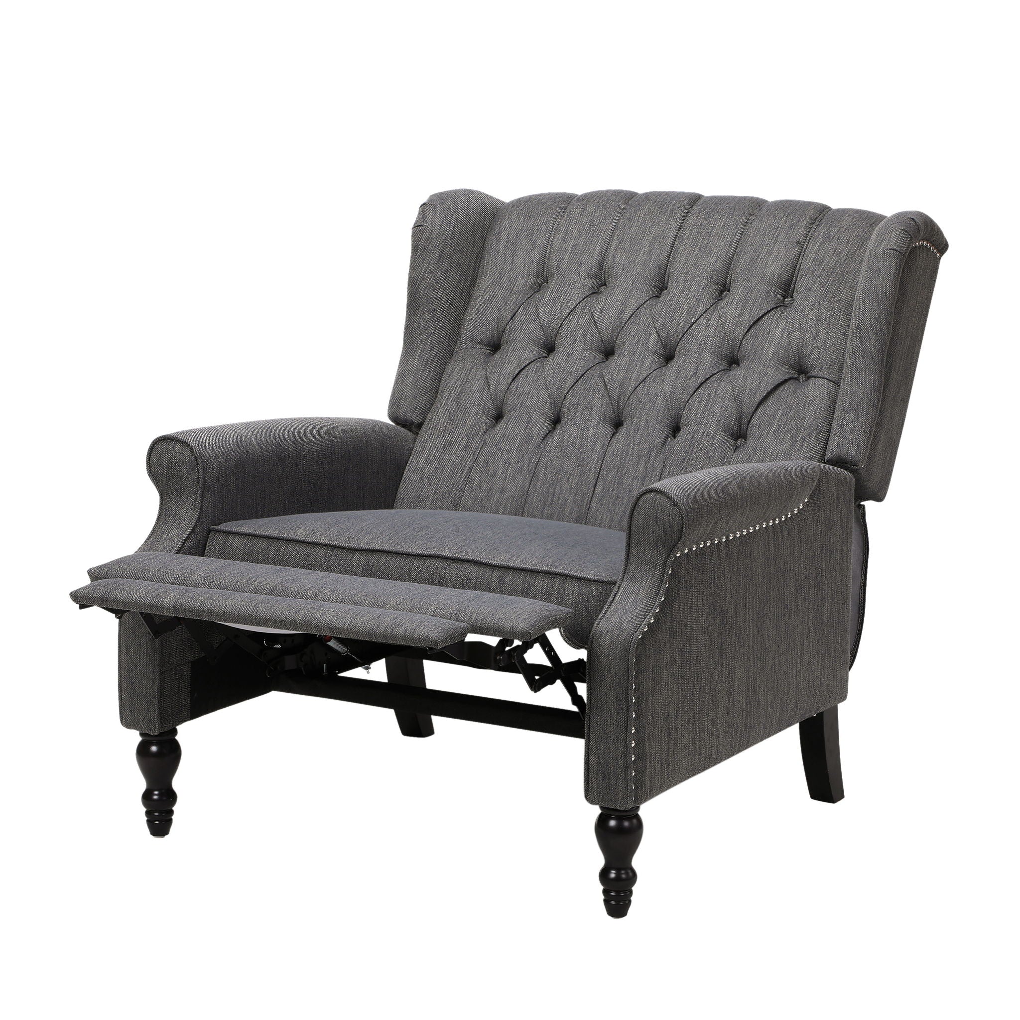 Dunham Contemporary Fabric Tufted Oversized Pushback Recliner by HouseOfZazla