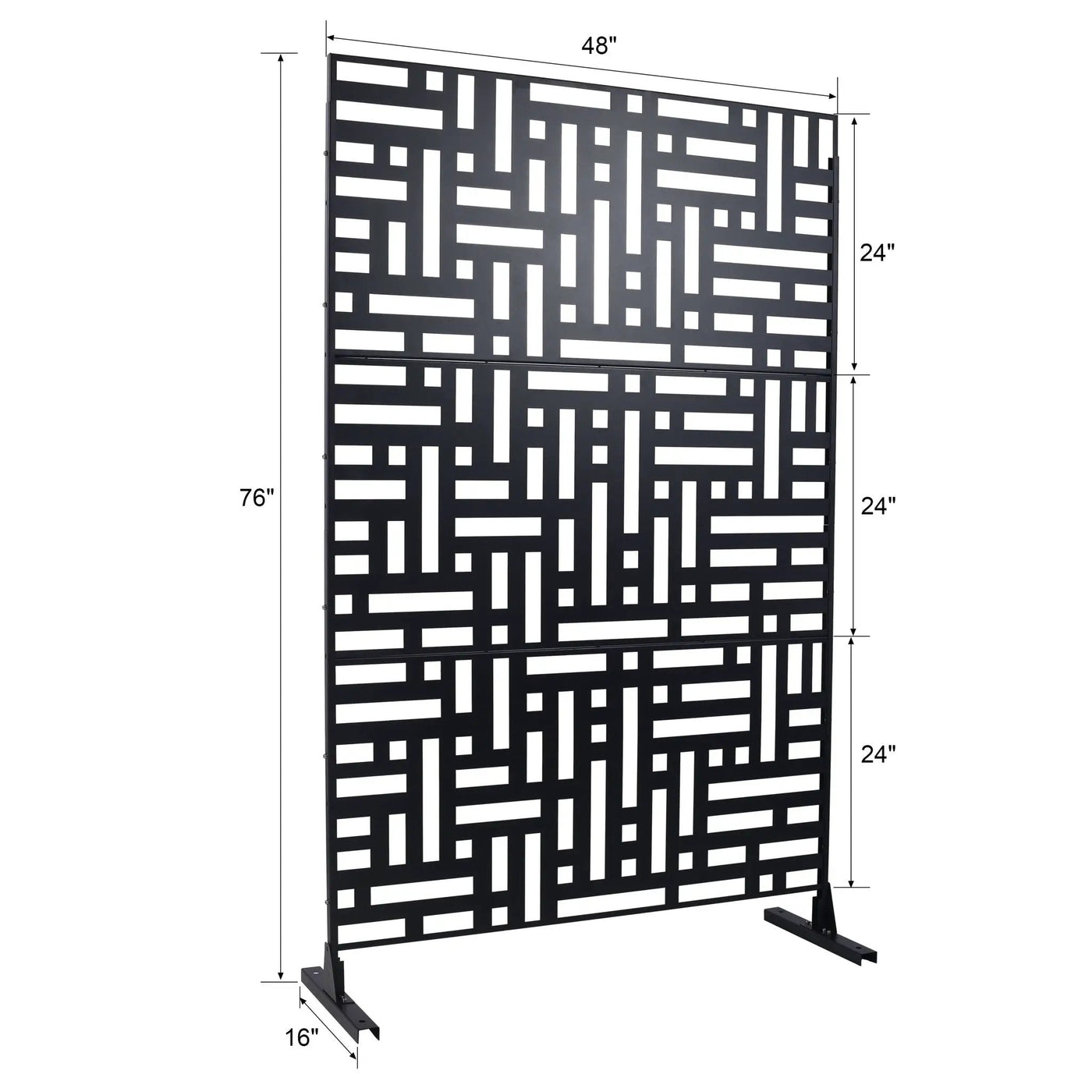 Decorative Freestanding Metal Privacy Screen For Indoor & Outdoor Use by Unique Piece Furniture