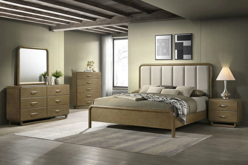Amsbury 5-piece California King Bedroom Set Nutmeg by Unique Piece Furniture