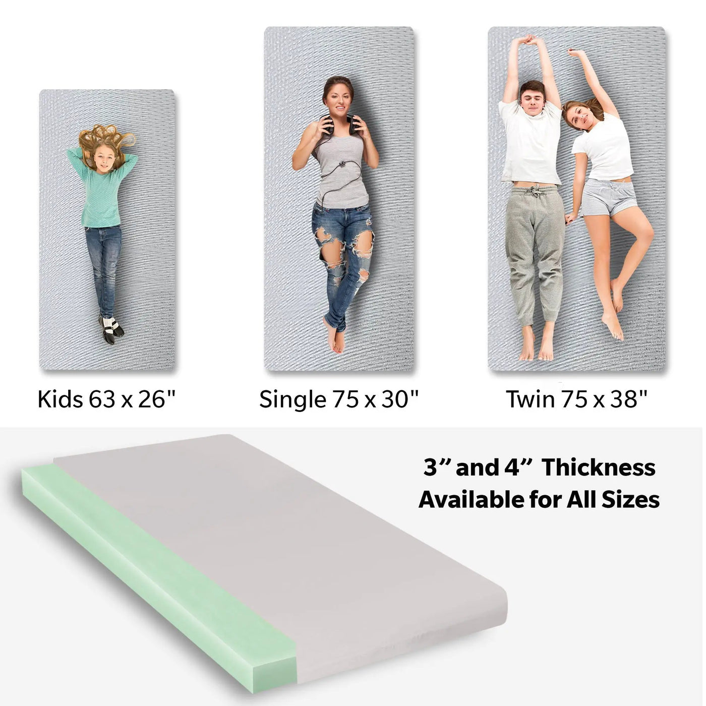 Memory Foam Camping Mattress, Foldable, Portable Comfort With Water Resistant Cover by HouseOfZazla