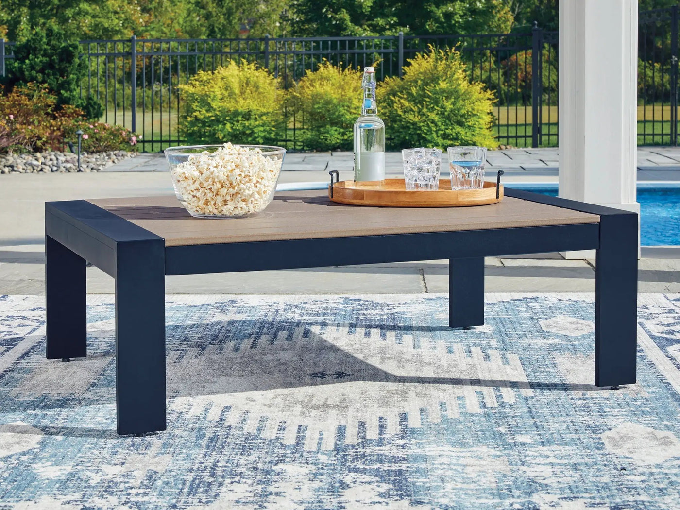 East Beach - Blue - Rectangular Cocktail Table by Unique Piece Furniture