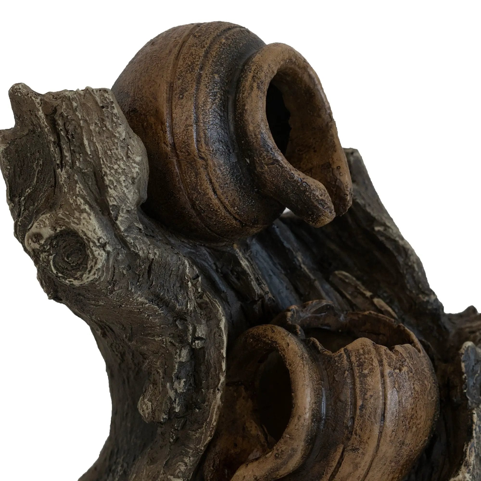 Decorative 3 Tier Water Fountain With Pot Design - Brown by HouseOfZazla