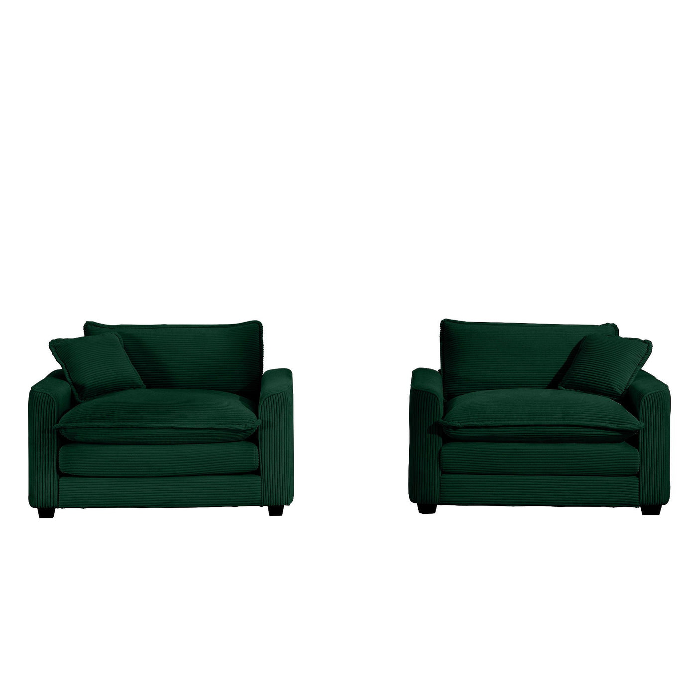 Modern Classic Fabric Single Chair Deep Seat Sofa With Pillow by Unique Piece Furniture