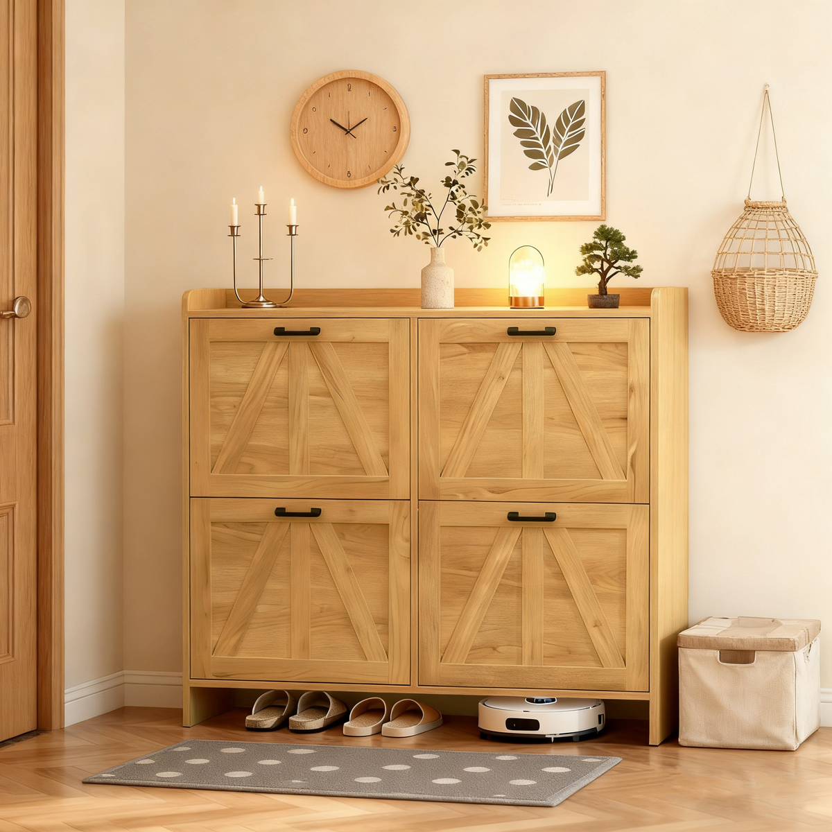 Farmhouse Style Shoe Cabinet by HouseOfZazla