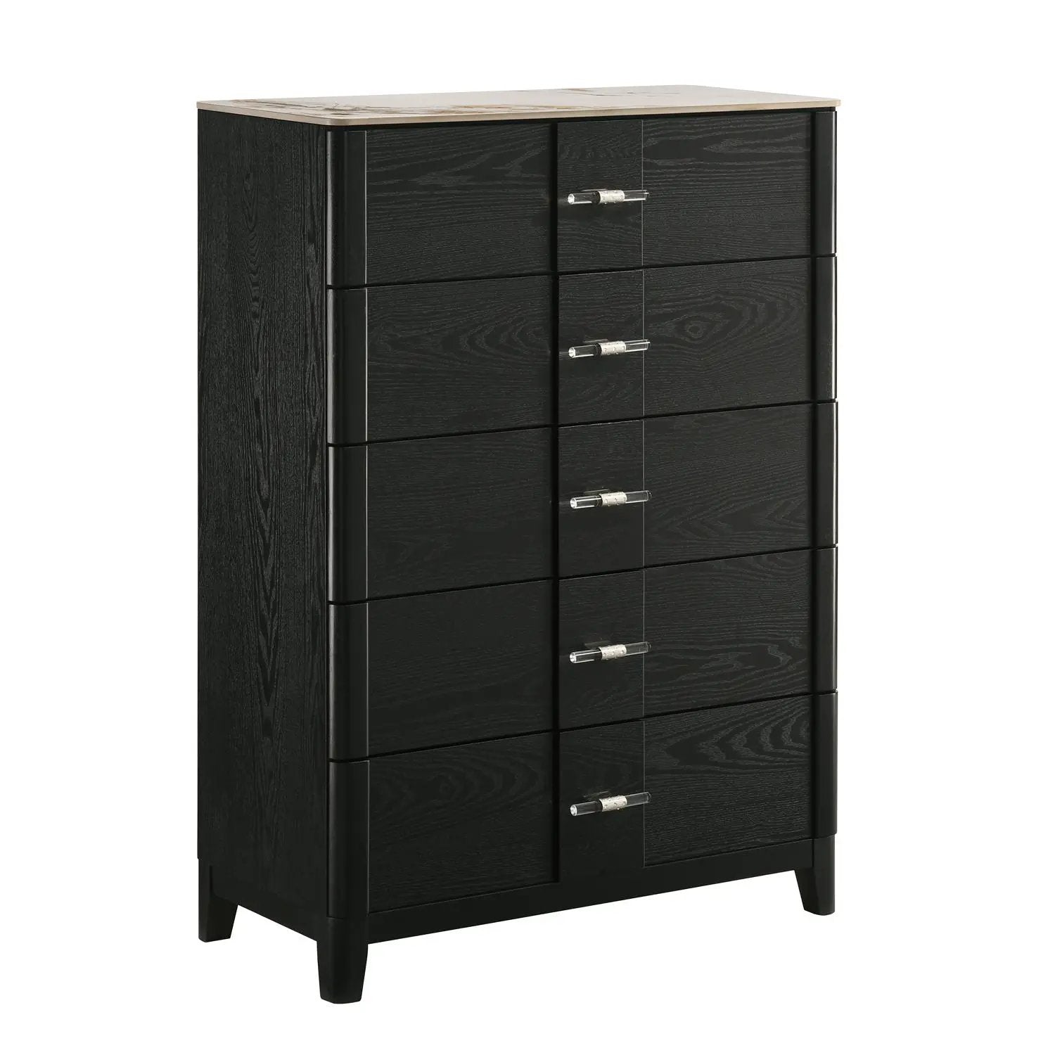 Opel - 5 Drawer Chest - Black by HouseOfZazla