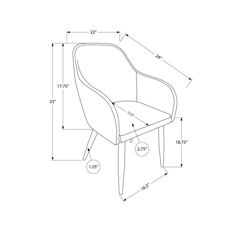 Dining Side Chair, Upholstered For Dining Room, Contemporary & Modern (Set of 2) by Unique Piece Furniture