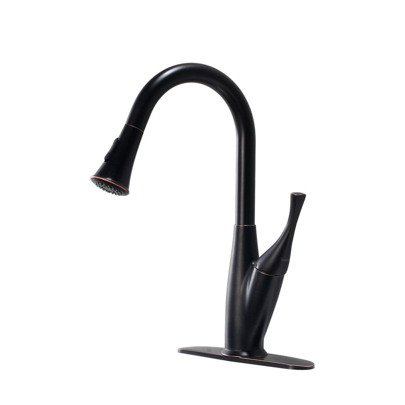 Kitchen Faucet With Pull Out Sprayer - Oil-Rubbed Bronze by HouseOfZazla