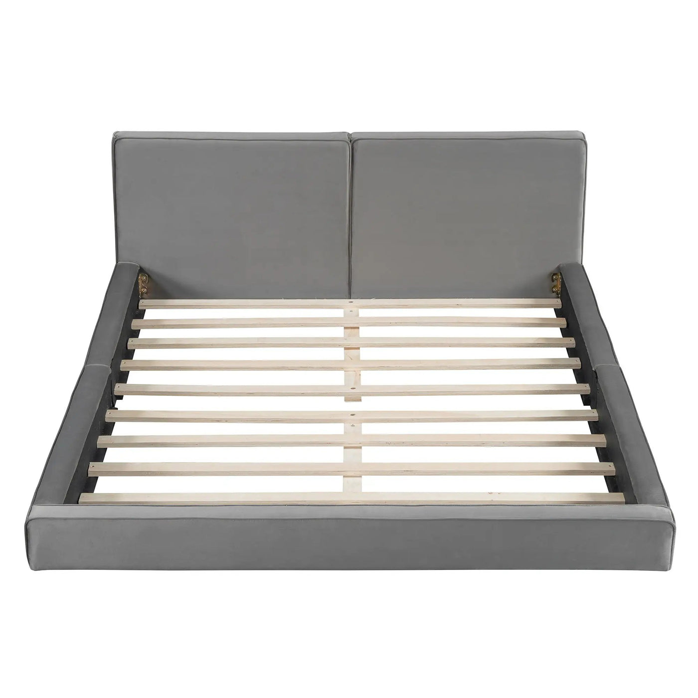 Upholstered Platform Bed, Grounded Bed With Solid Frame by Unique Piece Furniture