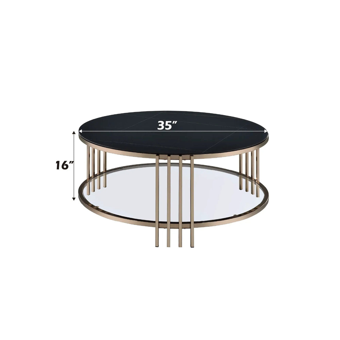 Abisha - Sintered Stone Top Round Table by Unique Piece Furniture