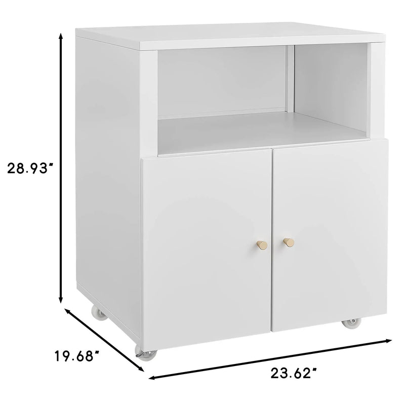Home Office Printer Stand With Wheels And File Cabinet by HouseOfZazla