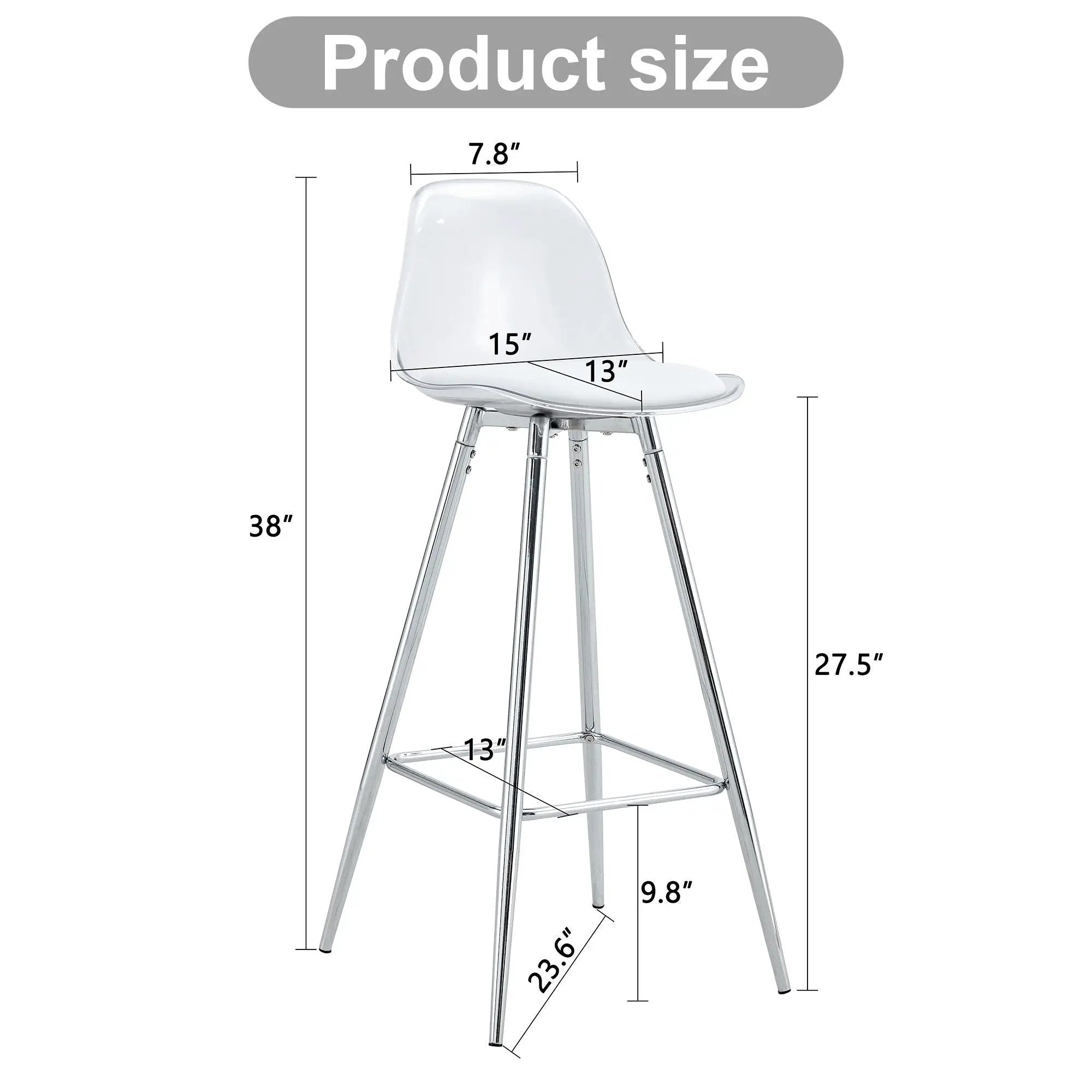 Stylish Upholstered Bar Chairs with Metal Legs by HouseOfZazla