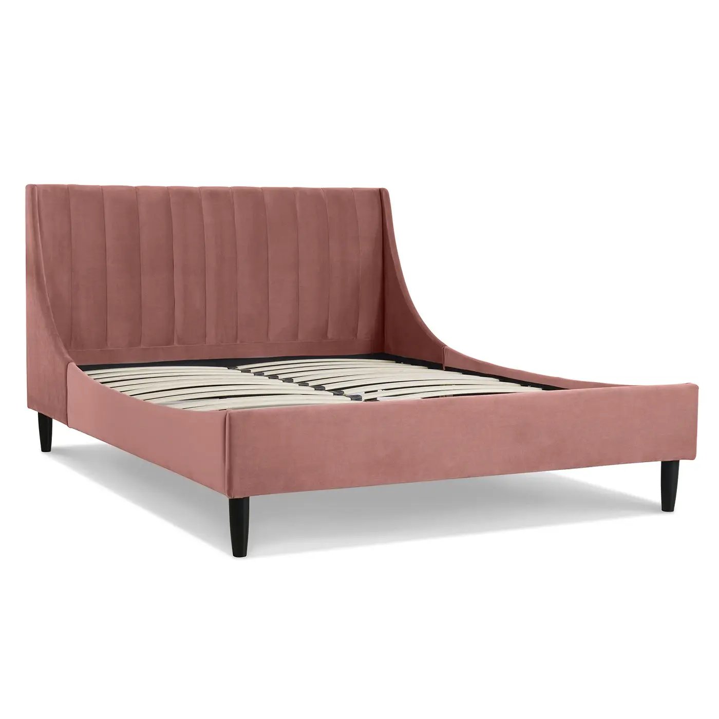 Aspen - Vertical Tufted Modern Headboard Platform Bed Set by HouseOfZazla