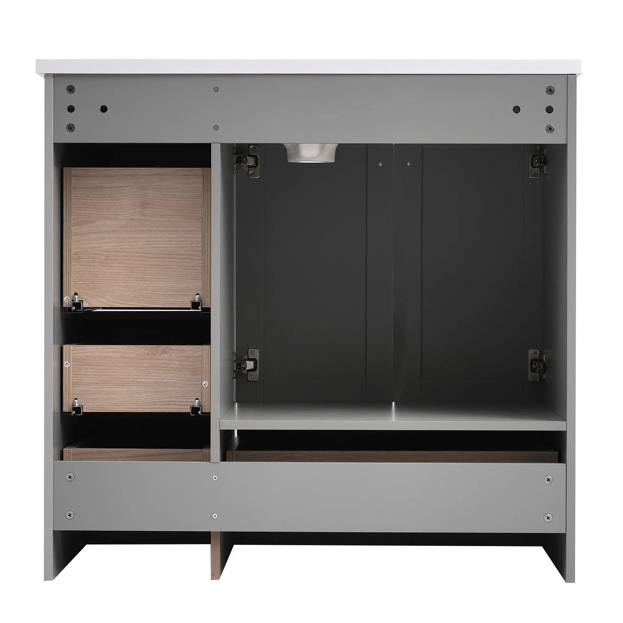 Shaker Free Standing Bathroom Vanity Cabinet With Sink, Soft Close Drawers, Soft Close Doors by HouseOfZazla