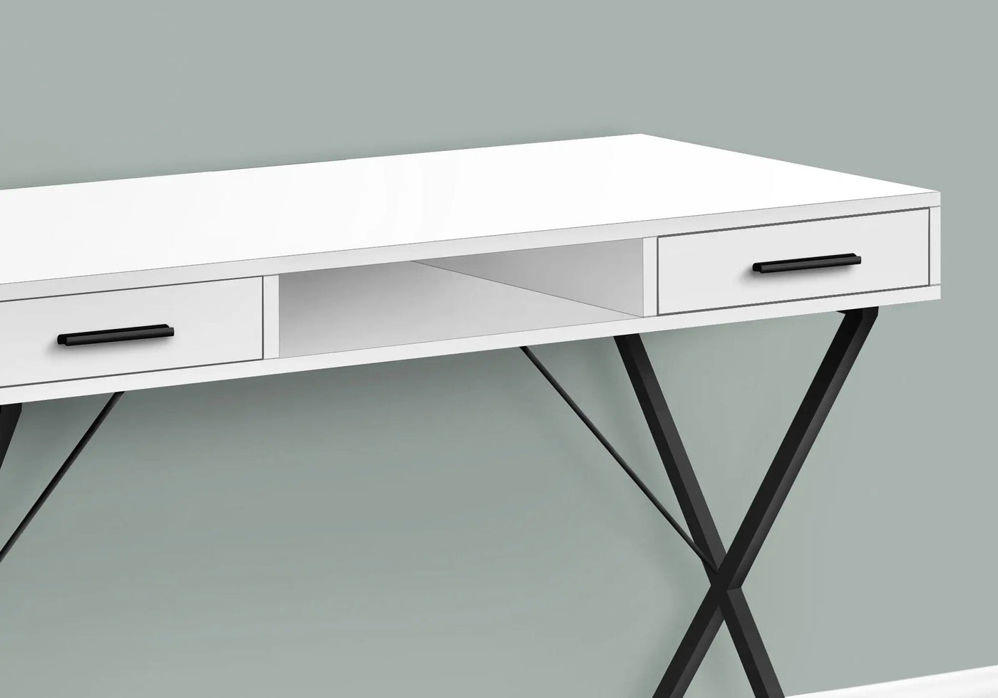 Contemporary Computer Desk with Storage Drawers by HouseOfZazla