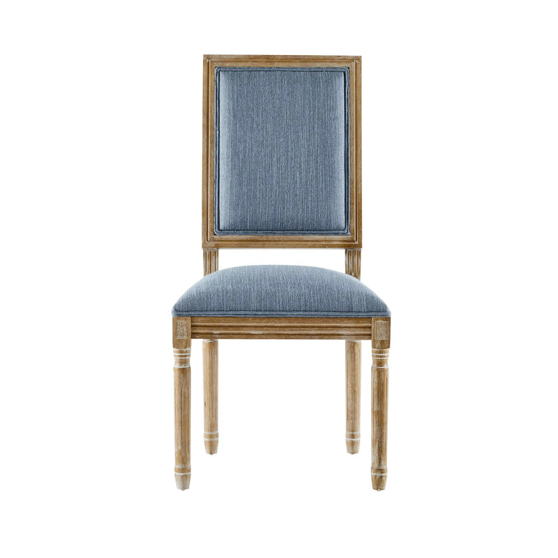 French Country Style Dining Chair With Upholstered Seating And Fluted Legs by HouseOfZazla