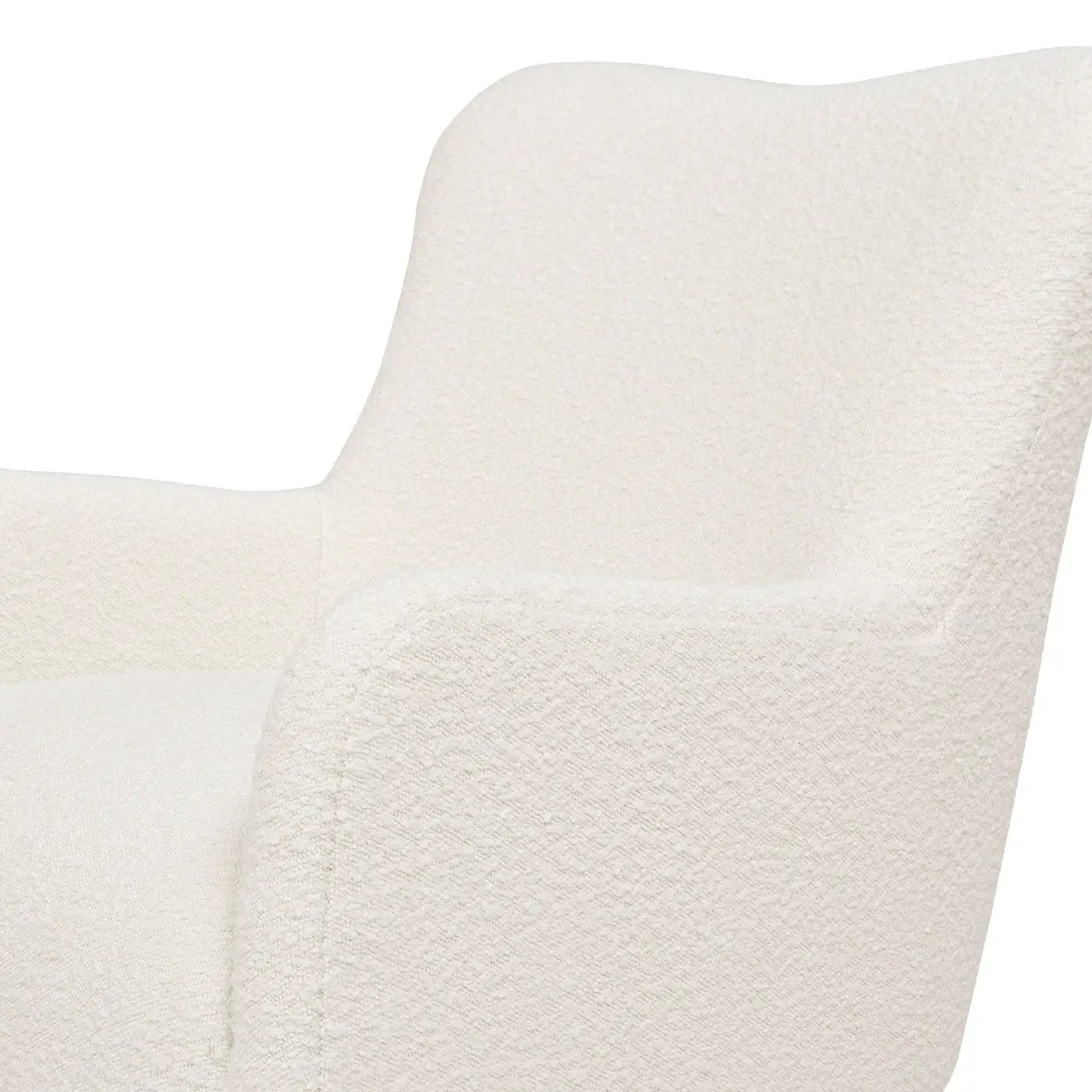 Nimbus - Curved Accent Chair - Ivory White by Unique Piece Furniture