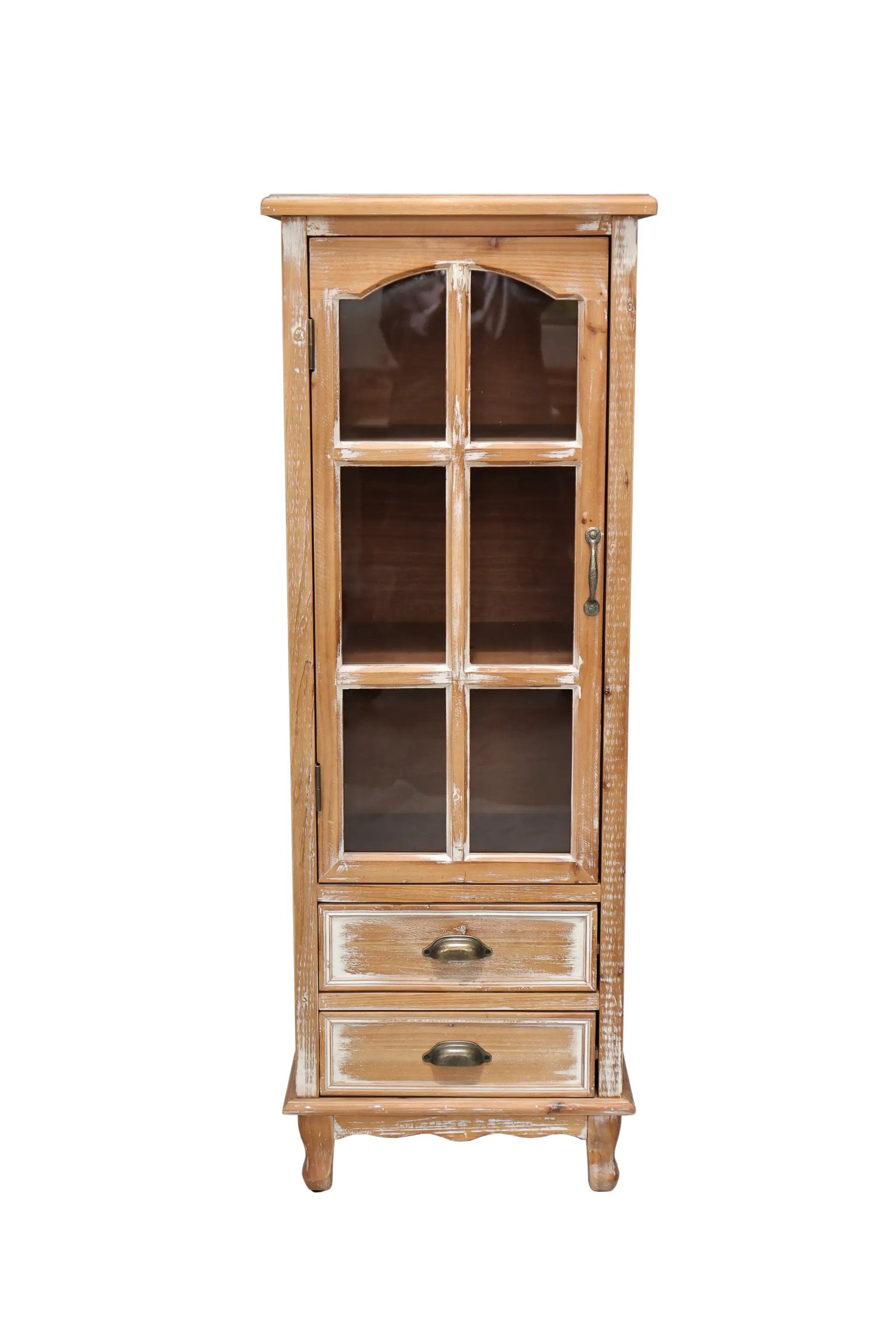 Rustic Wooden Storage Cabinet with Decorative Cutout Door & 2 Drawers by HouseOfZazla