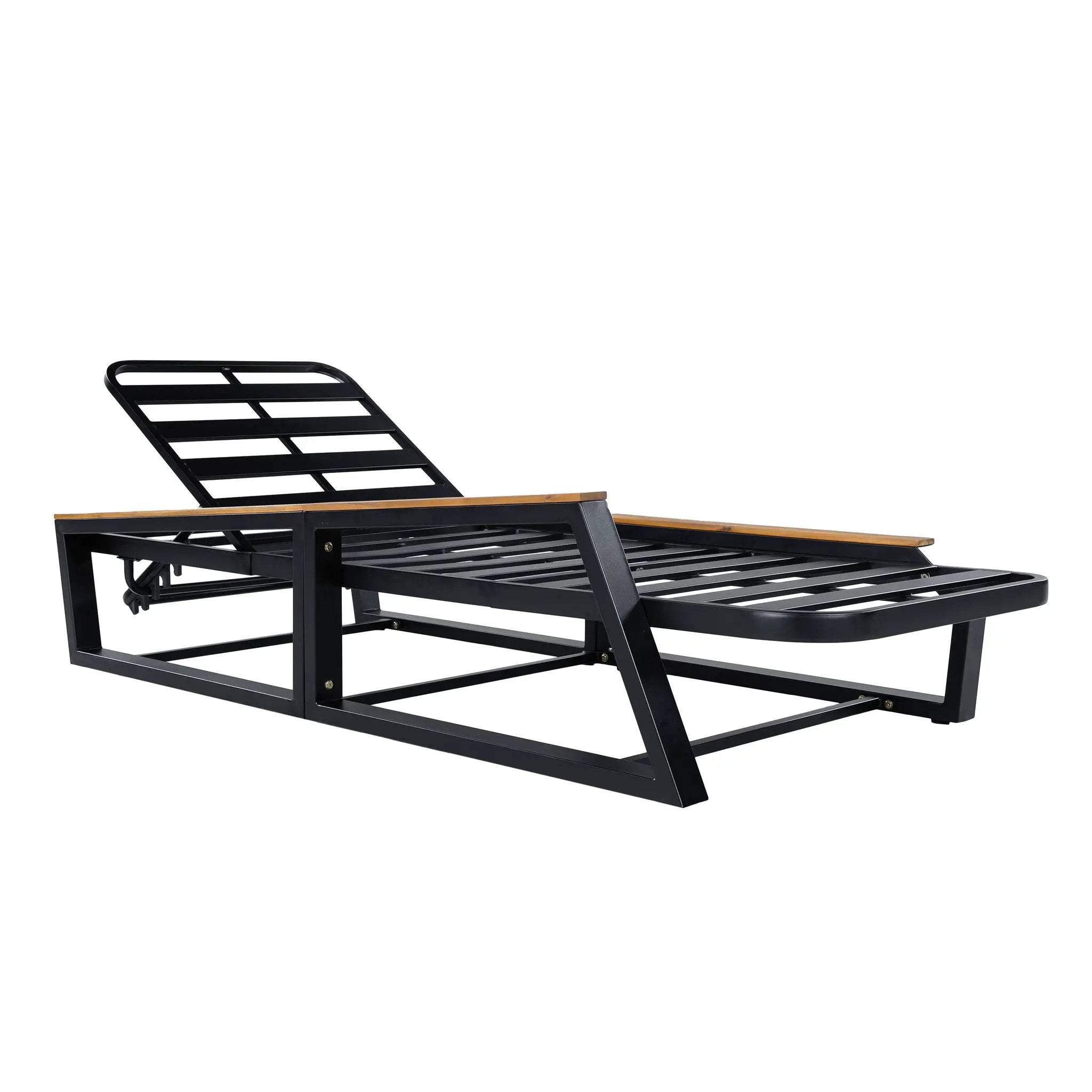 5-Piece Outdoor Chaise Lounge Set, 2 Adjustable Recliners by HouseOfZazla