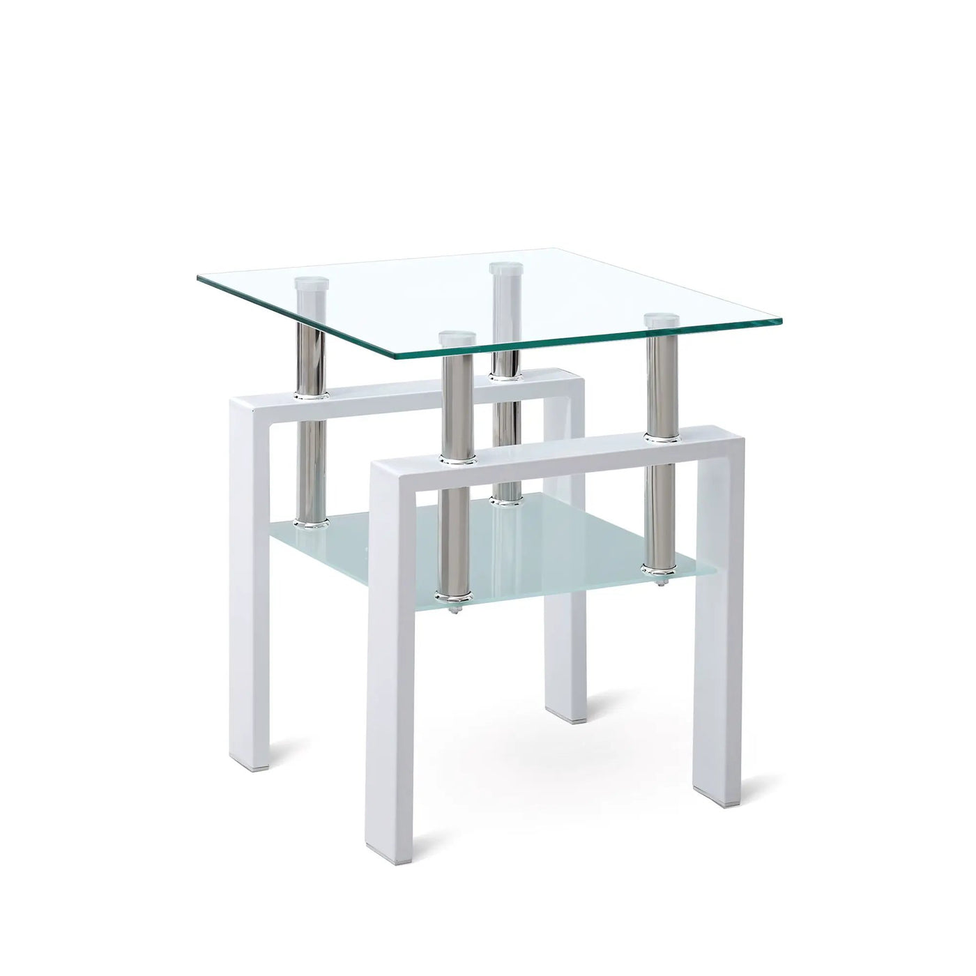 Tempered Glass Table With Storage by HouseOfZazla