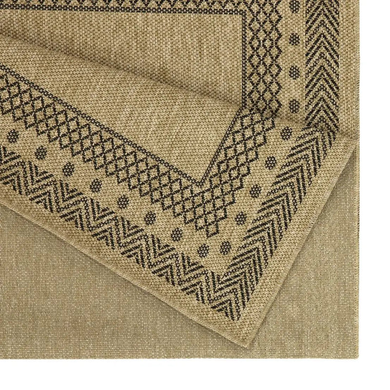 Earth GC_NTL1006 Jute/Black Indoor/Outdoor Area Rug by HouseOfZazla