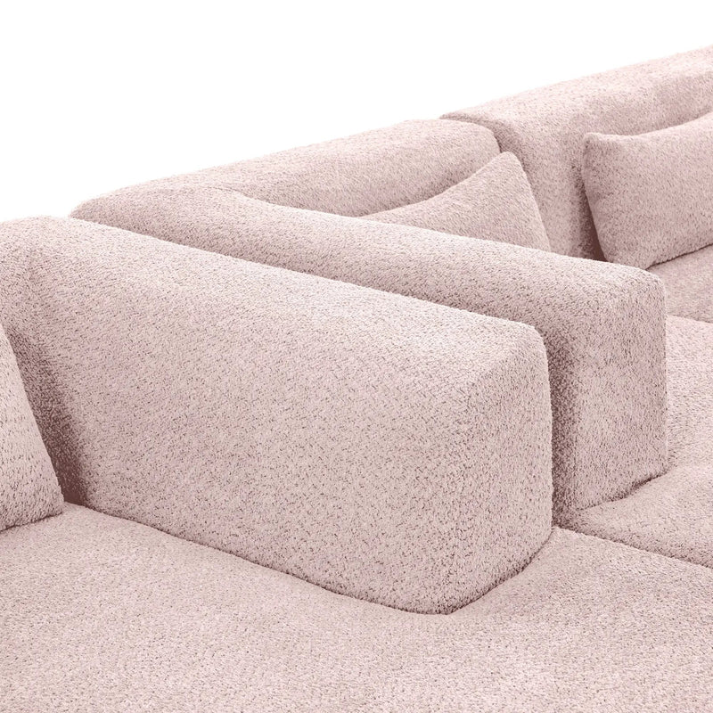 Upholstered Sofa Free Combined Sofa Couch With 2 Chaise Lounge And Five Back Pillows For Living Room by HouseOfZazla