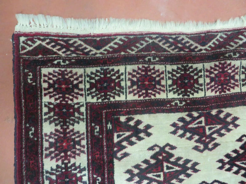 3' X 3' Vintage Handmade Turkoman Bokhara Yamud Wool Rug Nice by Jewel Rugs