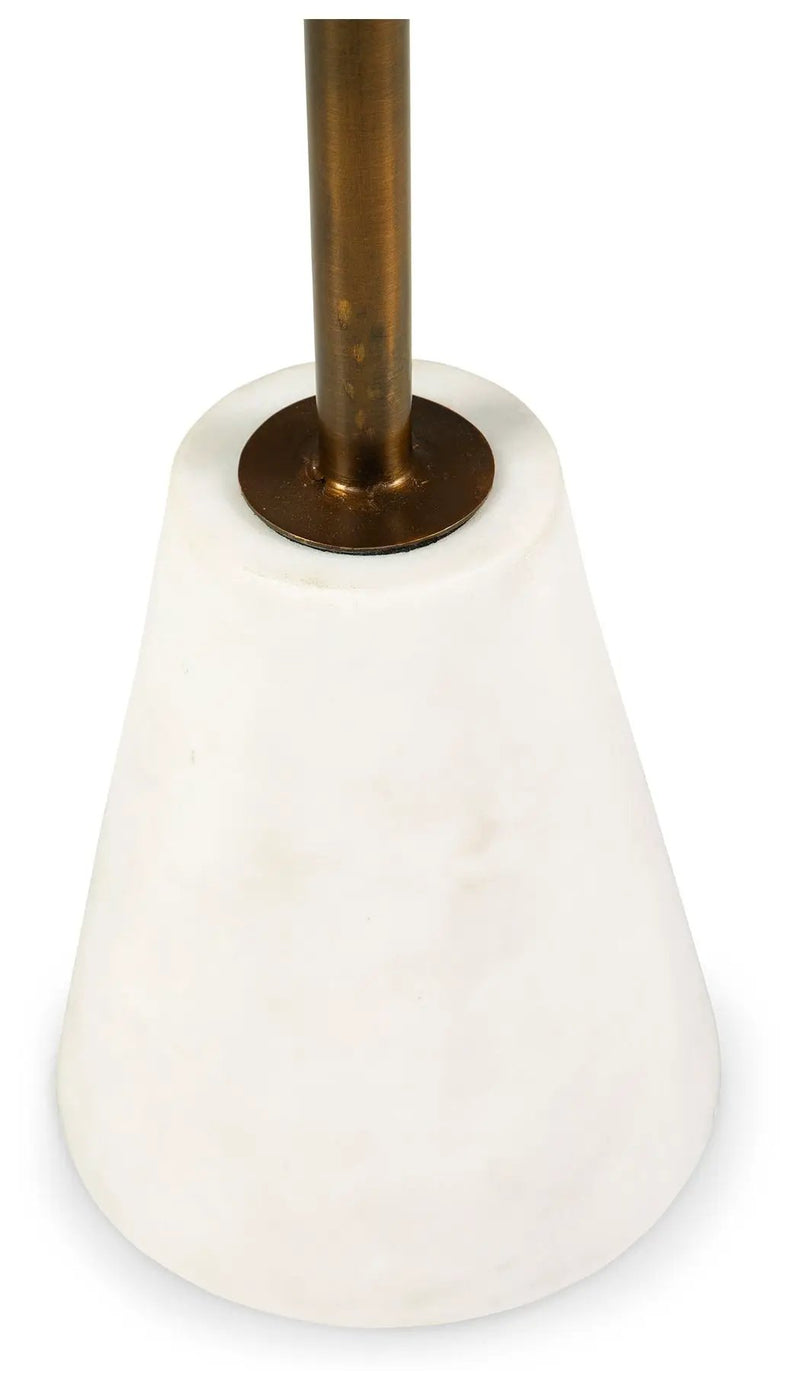 Caramont - Accent Table with White Base - Black / White / Gold Finish by Unique Piece Furniture