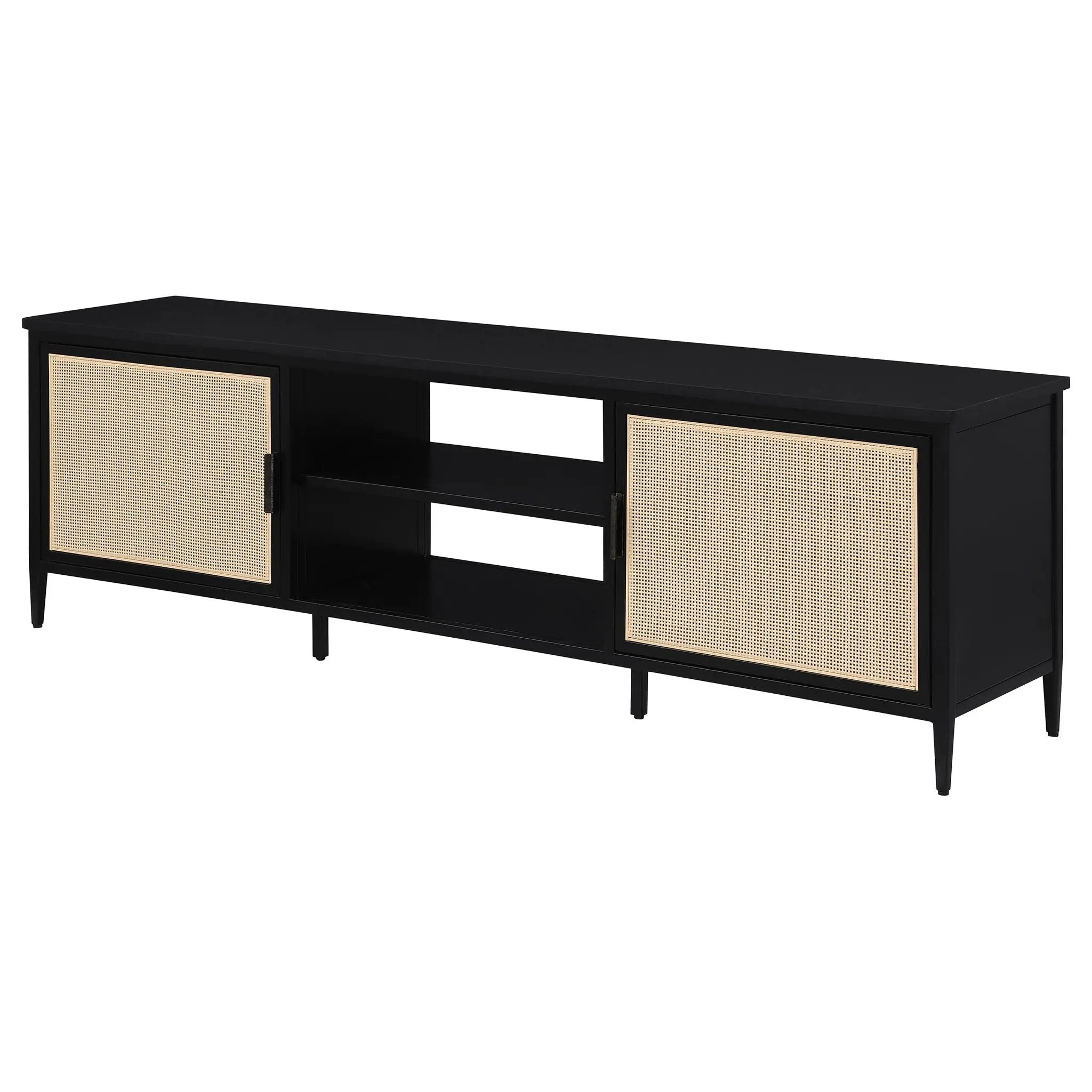 Amherst 2-door 70-inch Metal TV Stand Media Console Black by Unique Piece Furniture