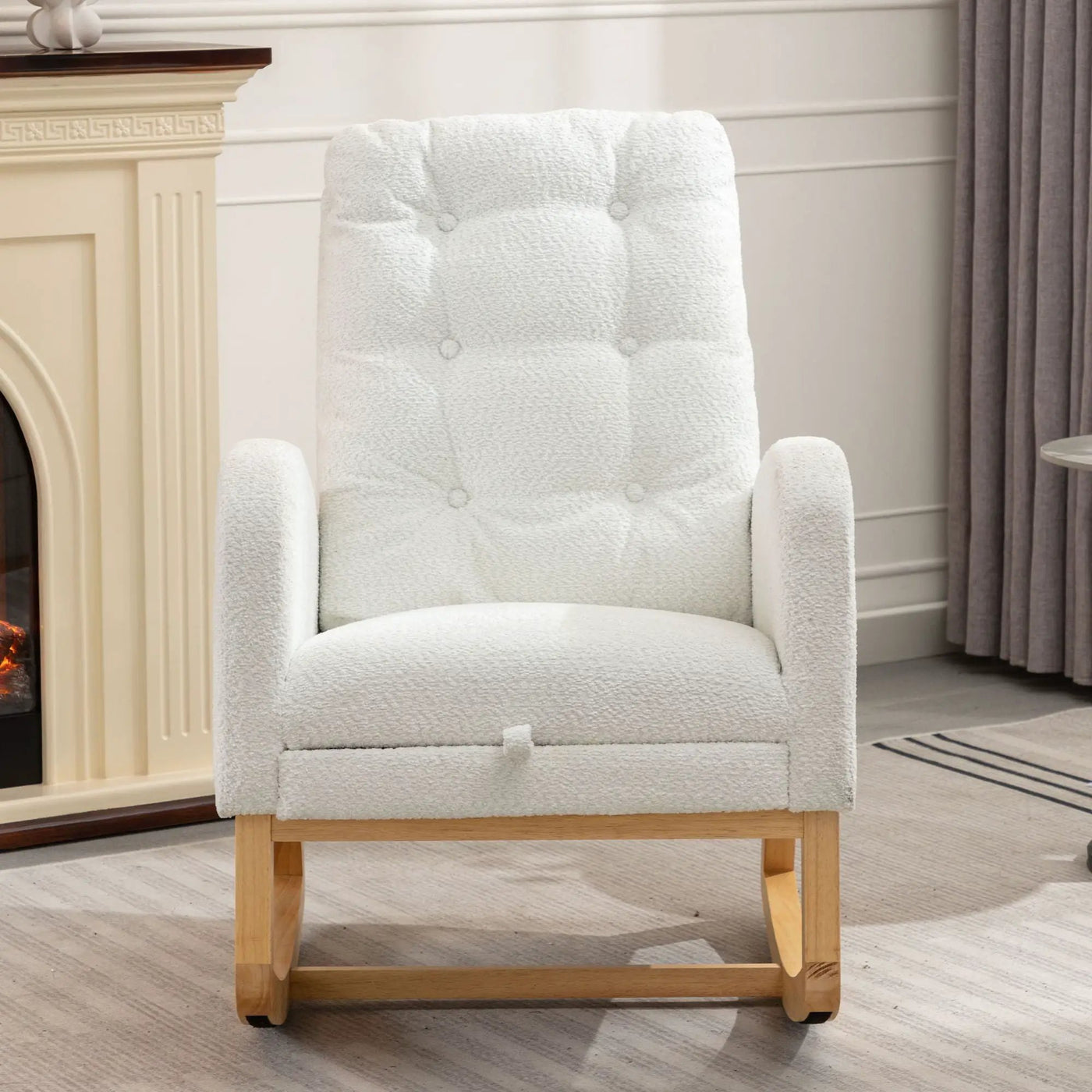 Accent Rocking Chair With Footrest, High Back by Unique Piece Furniture
