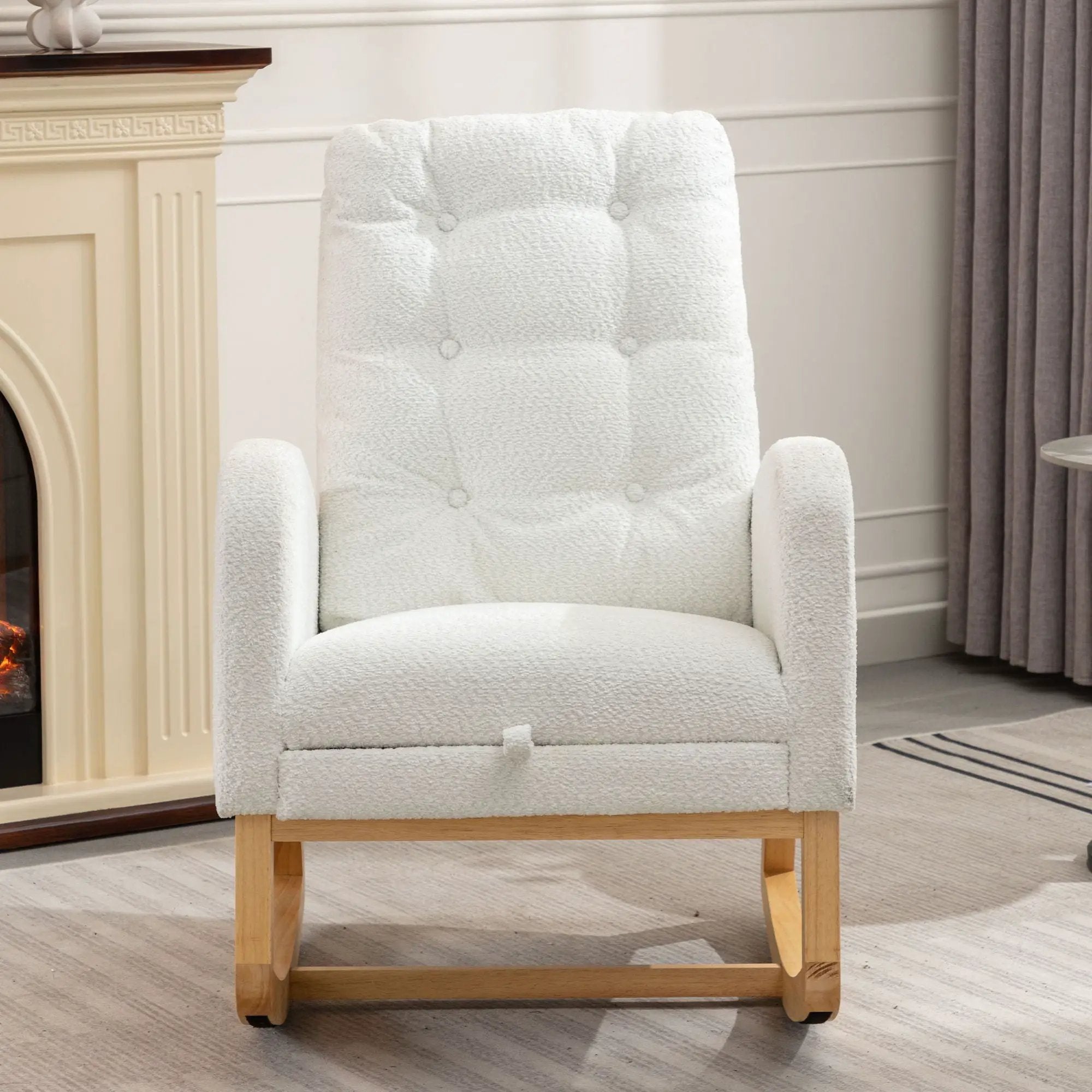 Accent Rocking Chair With Footrest, High Back by Unique Piece Furniture