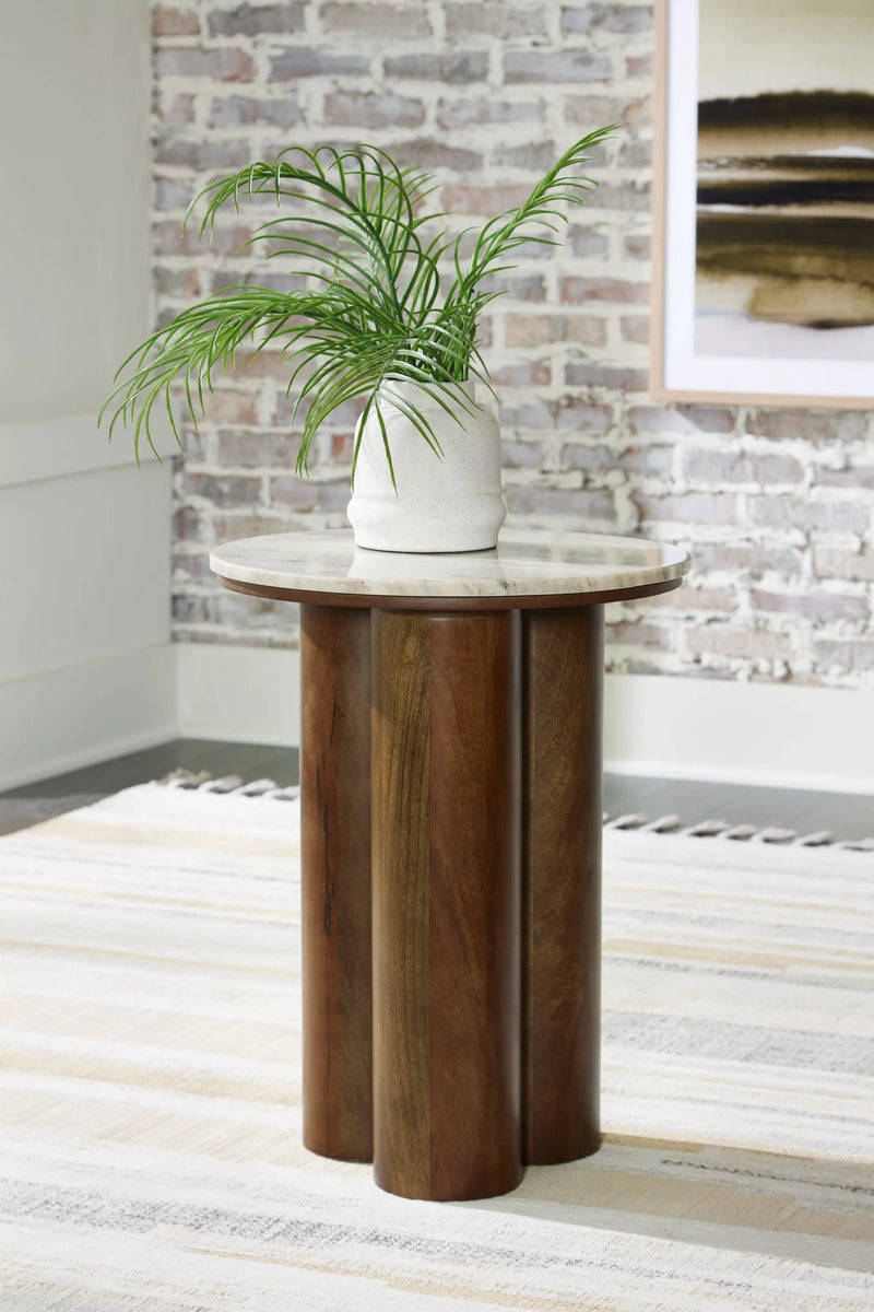 Henfield - Accent Table - Beige / Brown by Unique Piece Furniture