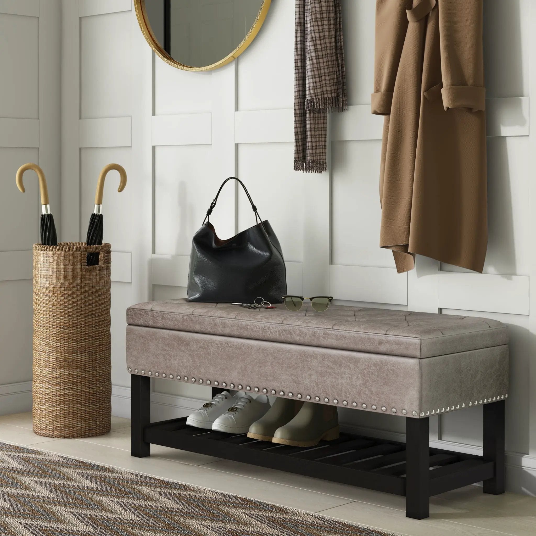 Lomond - Upholstered Storage Ottoman Bench by HouseOfZazla