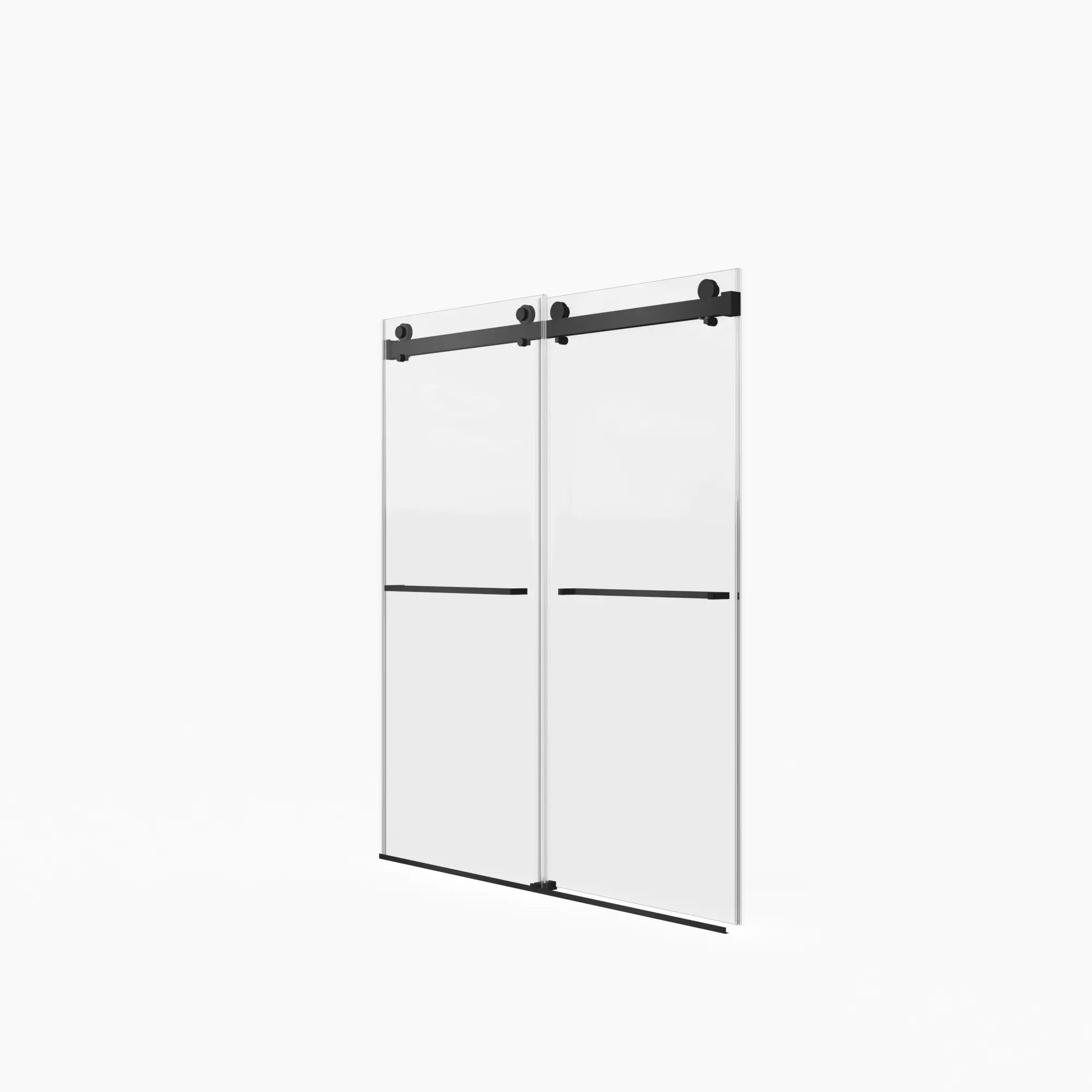 Frameless Double Sliding Shower Door by HouseOfZazla