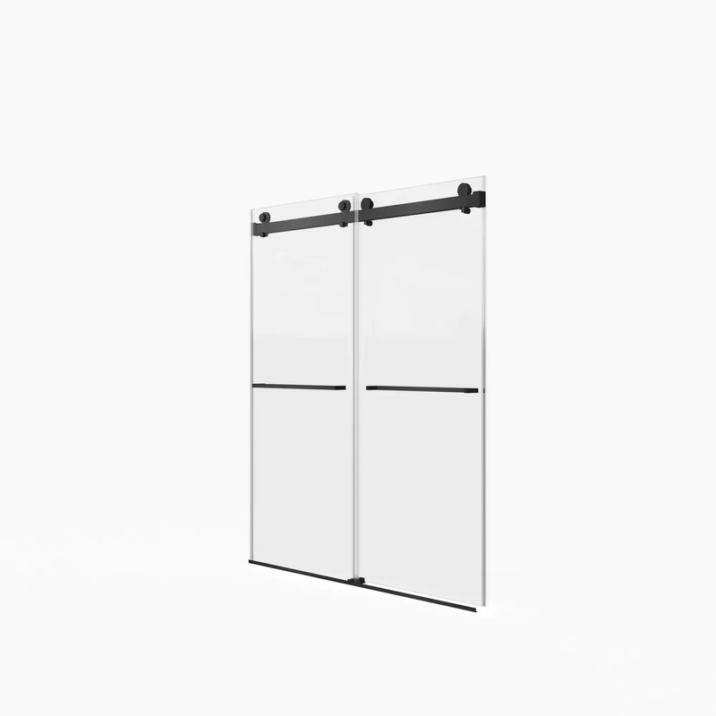 Frameless Double Sliding Shower Door by HouseOfZazla