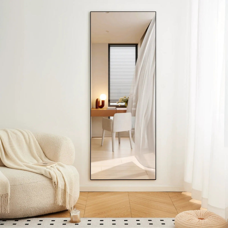 Modern Full Length Mirror With High Definition Shatter Proof Glass And Aluminum Alloy Frame by HouseOfZazla