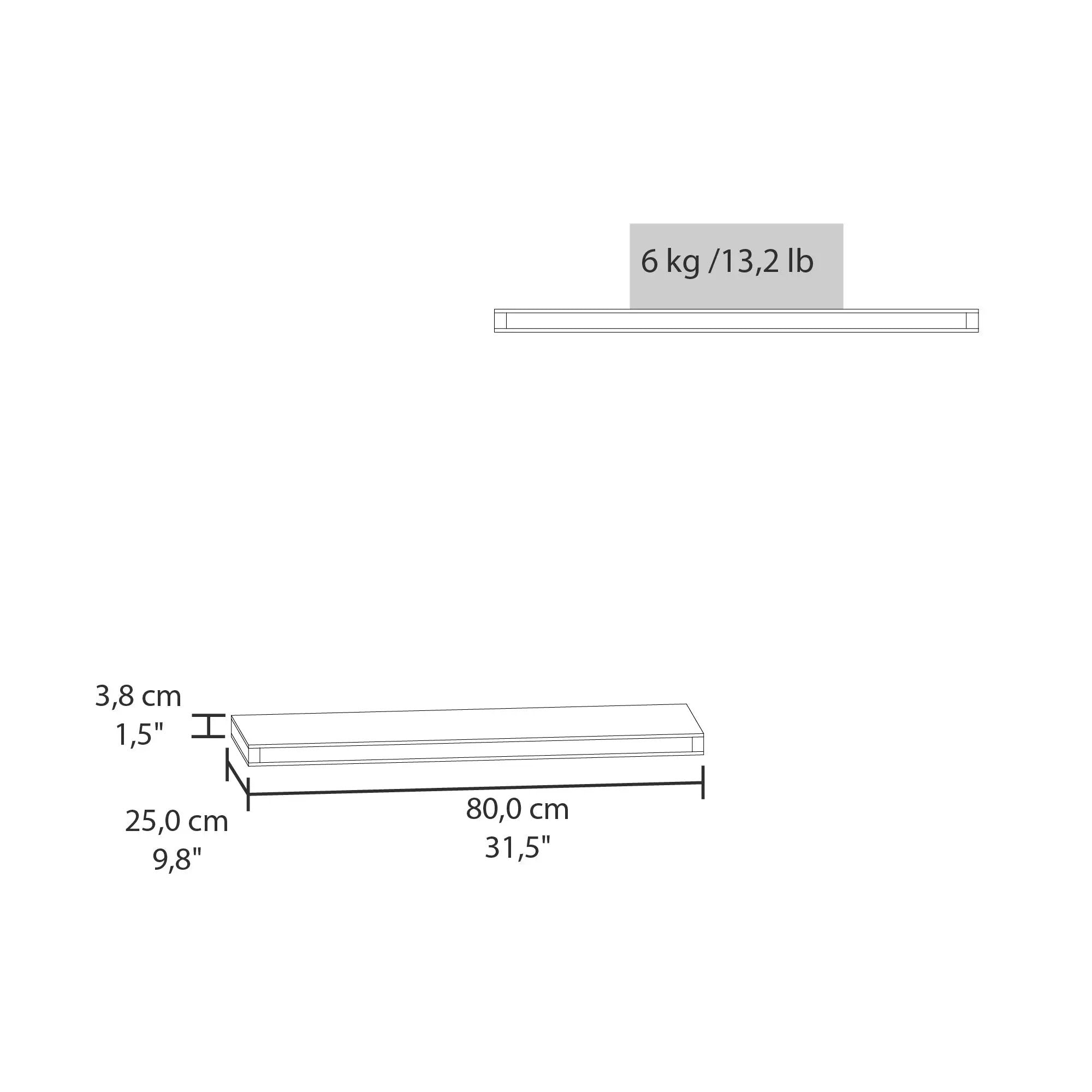 Ecco 31.5" Wide Floating Shelves Set of 2 by HouseOfZazla