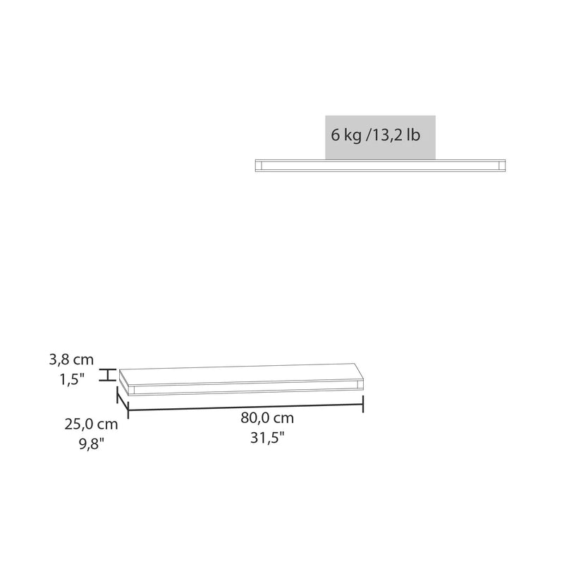 Ecco 31.5" Wide Floating Shelves Set of 2 by HouseOfZazla