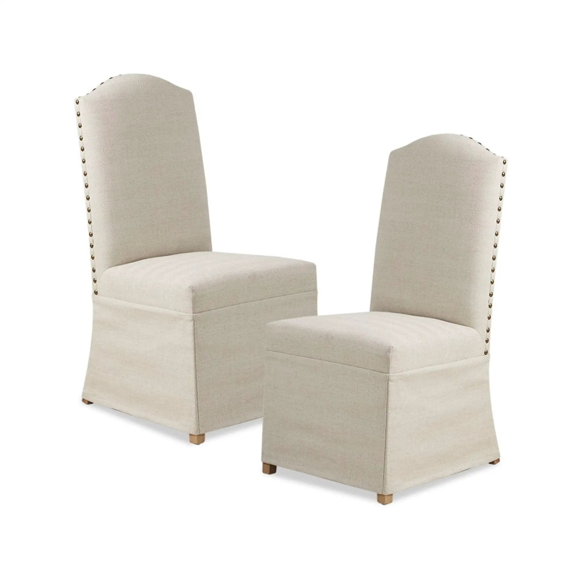 Dining Chair With Skirts (Set of 2) - Beige by Unique Piece Furniture