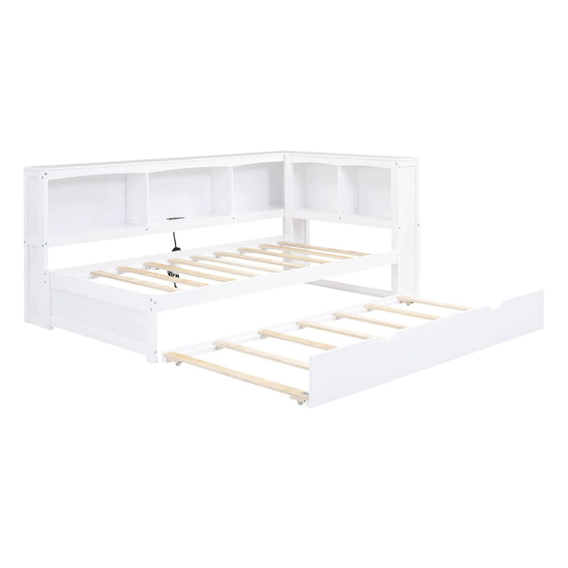 Daybed With Trundle, Storage Cabinets, USB Ports by HouseOfZazla