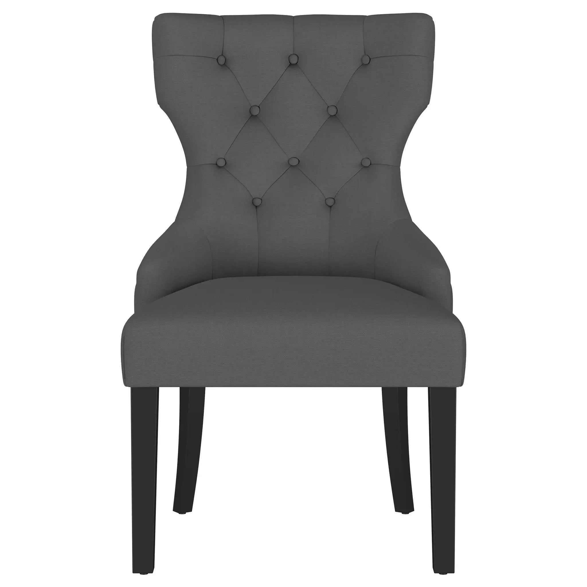 Baney Fabric Upholstered Dining Side Chair Grey and Black by Unique Piece Furniture
