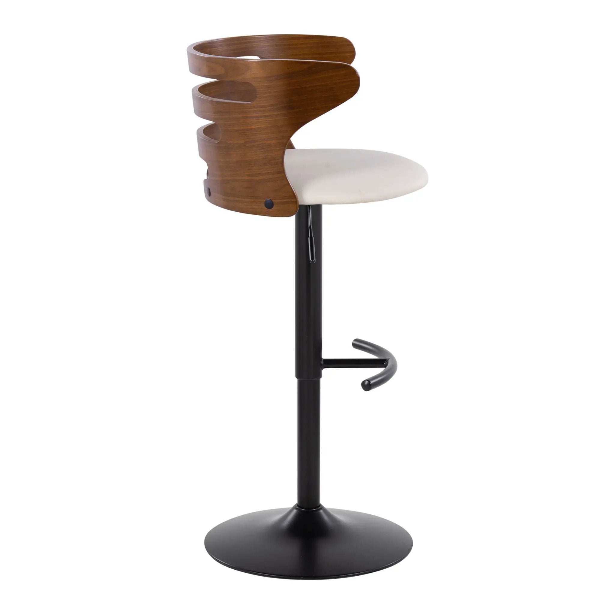 Cosi - Mid Century Modern Adjustable Barstool With Swivel With Rounded T Footrest (Set of 2) by Unique Piece Furniture