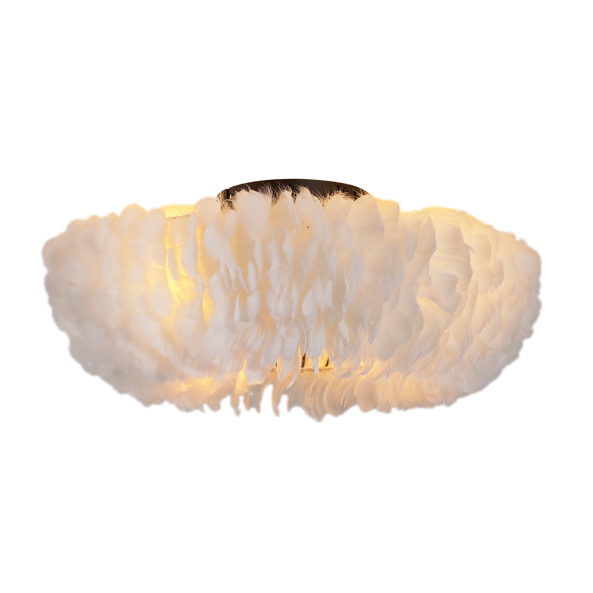 20" Feather-Dressed Caged Ceiling Fan with Remote and Light by HouseOfZazla