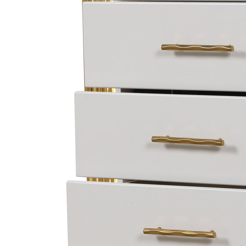 Obsession - 5 Drawer Chest - White by HouseOfZazla