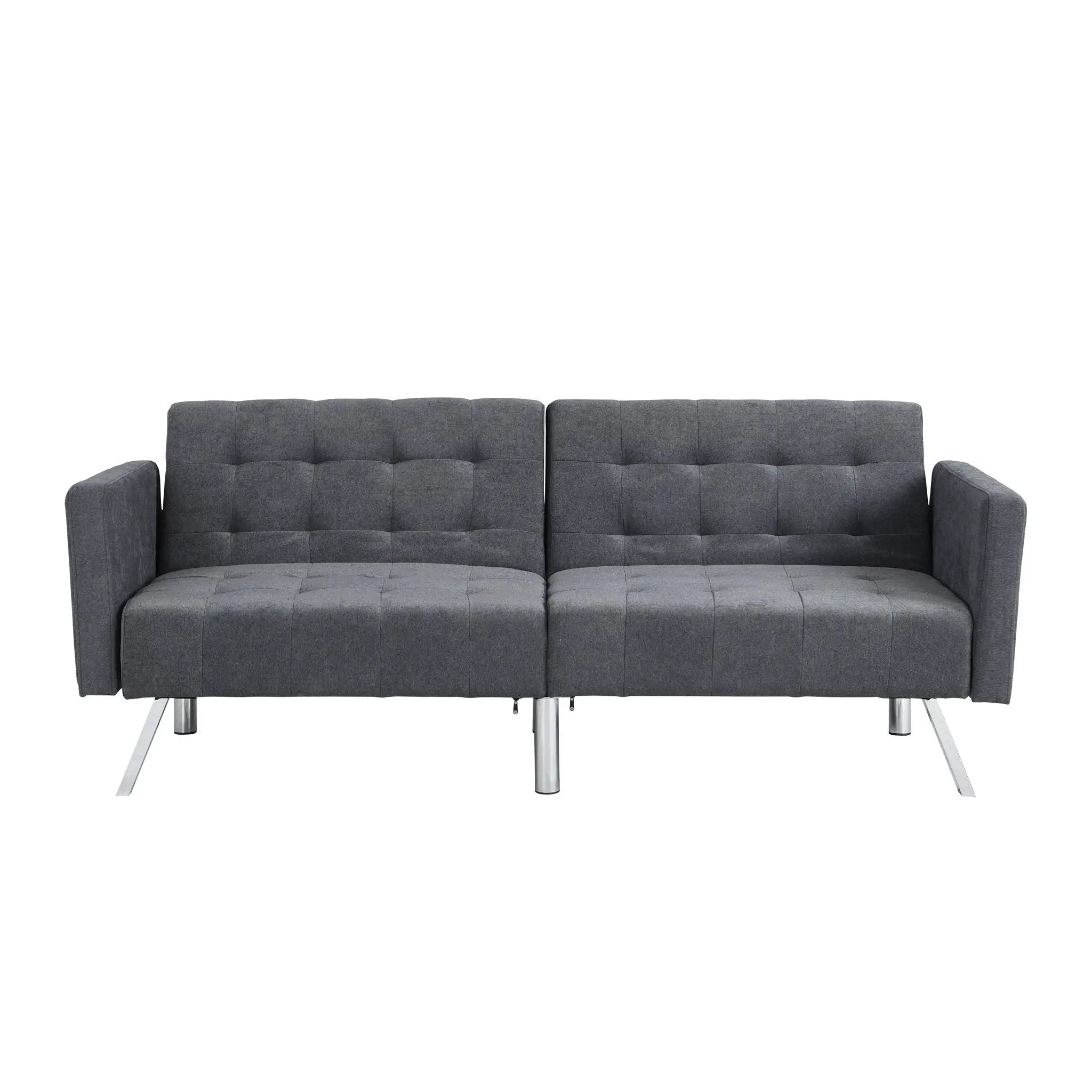 Futon Sofa Bed Convertible Folding Lounge Couch, Armrests by Unique Piece Furniture